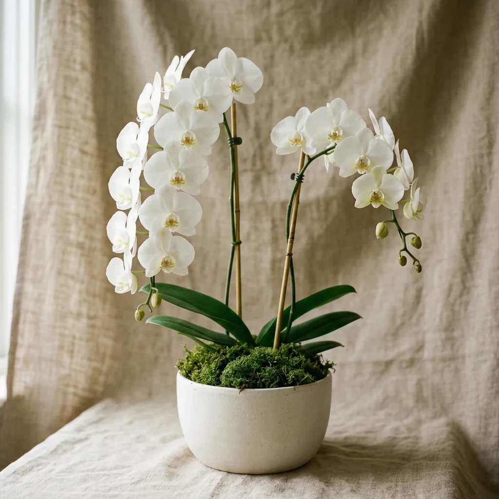 Vaso Orquídea Imperial White